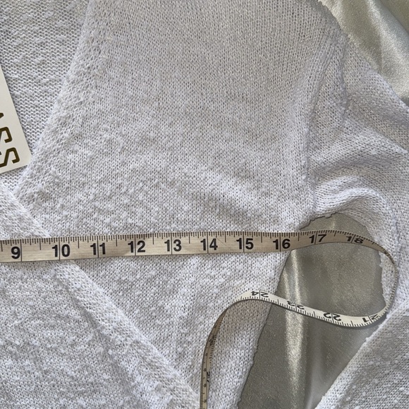 NWT LA Class White Wrap Slubbed Knit Dress Swimsuit Coverup Sz S/M - Picture 5 of 10